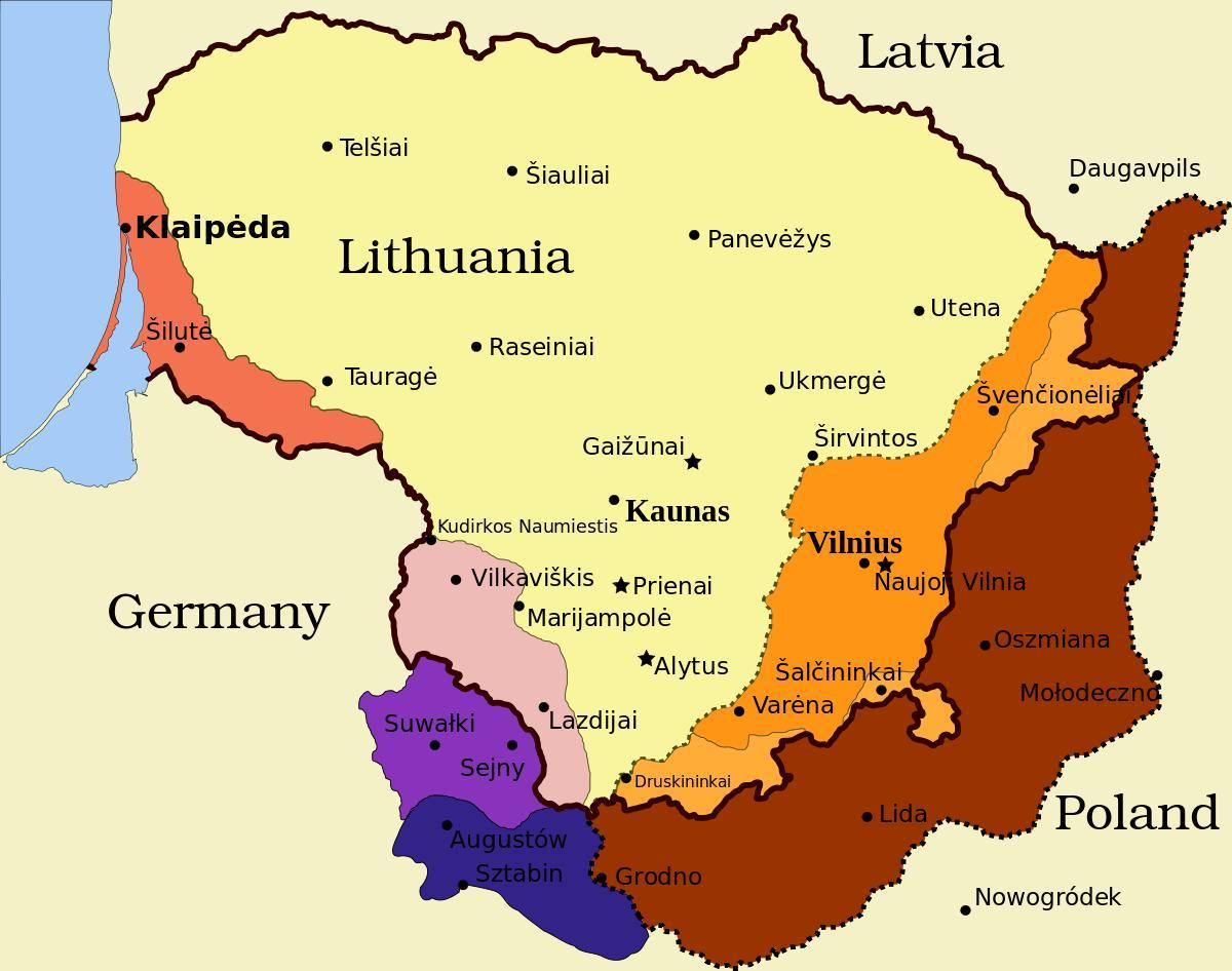 žemėlapis kaunas Lithuania