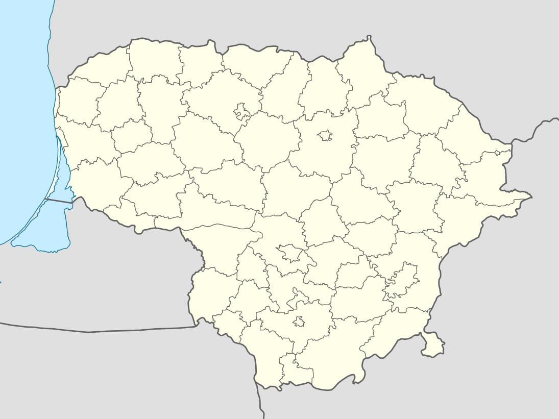 Lietuvos žemėlapis vektorius