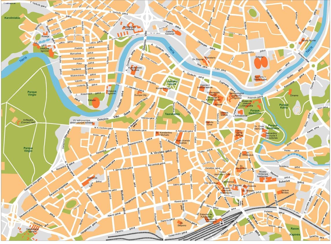Žemėlapyje vilnius Lietuva