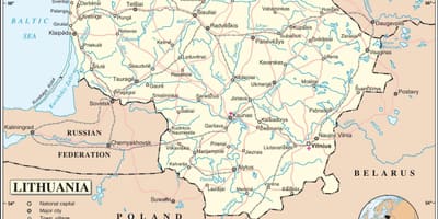 Lietuvos žemėlapis šalį