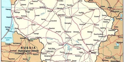 Žemėlapis, kuriame Lietuva