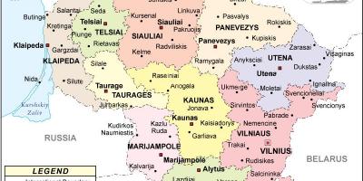 Lietuvos žemėlapis politinė