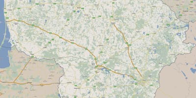 Lietuvos žemėlapis turistų 
